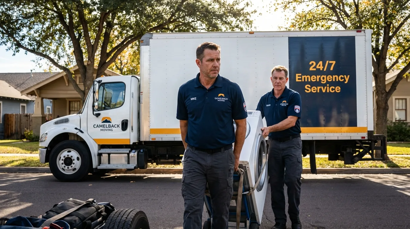 CamelBack Moving crew loading furniture in Huachuca City, AZ